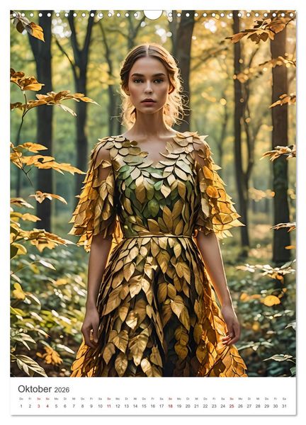 Produktbild: Elemental Elegance - Mode inspiriert von den Kr&auml;ften der Natur (Wandkalender 2026 DIN A3 hoch), CALVENDO Monatskalender