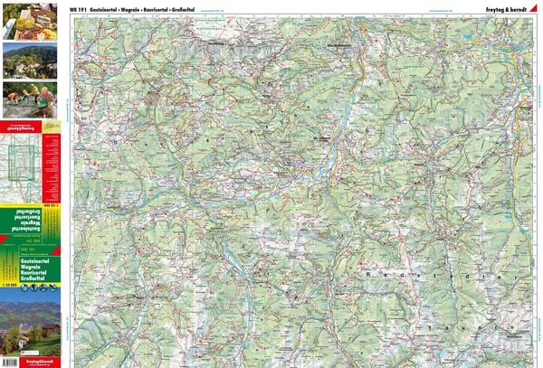 Produktbild: Gasteiner Tal, Wagrain, Raurisertal, Grossarltal 1 : 50 000. WK 191