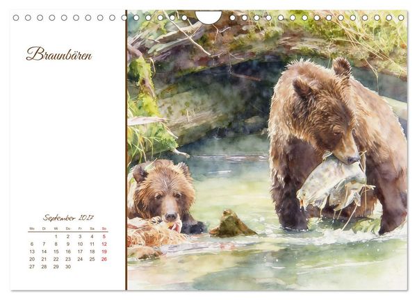 Produktbild: Tiere in Skandinaviens Wildnis (Wandkalender 2027 DIN A4 quer), CALVENDO Monatskalender