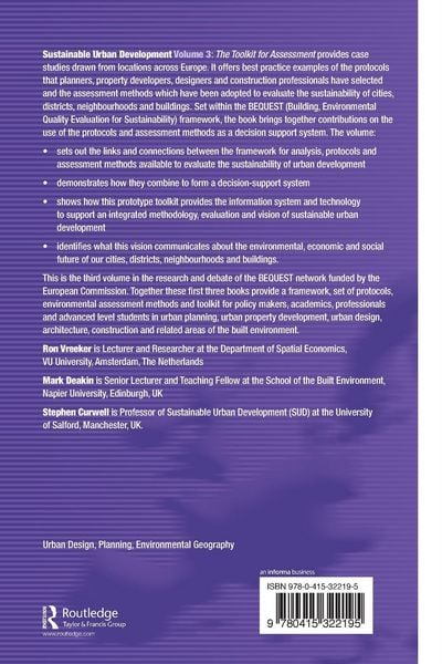 Produktbild: Sustainable Urban Development Volume 3