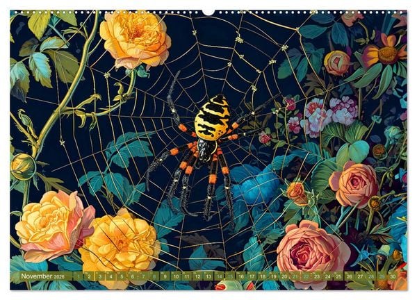 Produktbild: Gartengefl&uuml;ster - Tierische Besucher in der Bl&uuml;tenf&uuml;lle (hochwertiger Premium Wandkalender 2026 DIN A2 quer), Kunstdruck in Hochglanz
