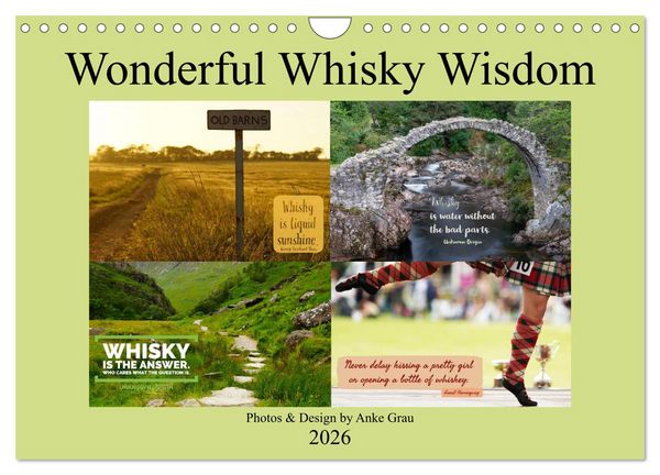 Produktbild: Wonderful Whisky Wisdom (Wall Calendar 2026 DIN A4 landscape), CALVENDO 12 Month Wall Calendar