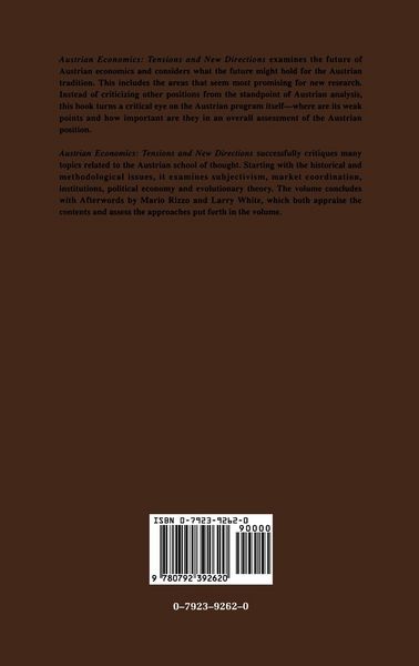 Produktbild: Austrian Economics: Tensions and New Directions