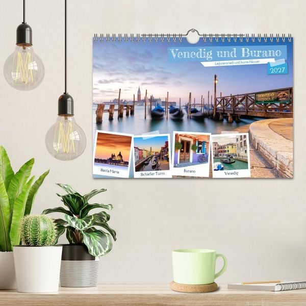 Produktbild: Venedig und Burano - Lagunenstadt und bunte H&auml;user (Wandkalender 2027 DIN A4 quer), CALVENDO Monatskalender