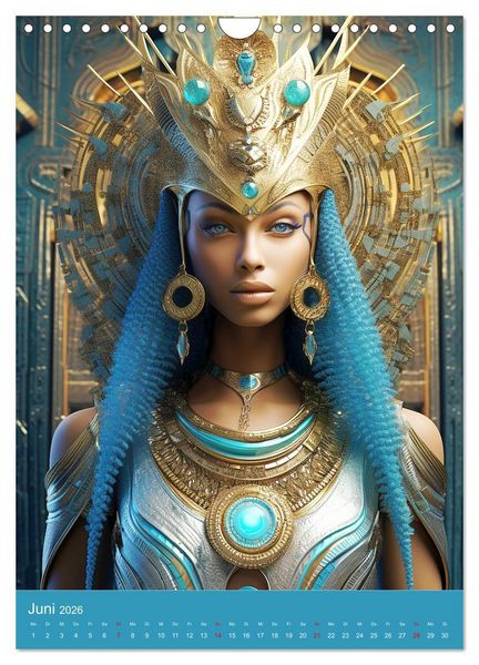 Produktbild: Antike Priesterinnen. Kunstvolle Fantasy-Portraits (Wandkalender 2026 DIN A4 hoch), CALVENDO Monatskalender