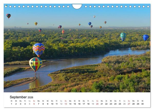 Produktbild: Balloon Fiesta New Mexico (Wandkalender 2026 DIN A4 quer), CALVENDO Monatskalender