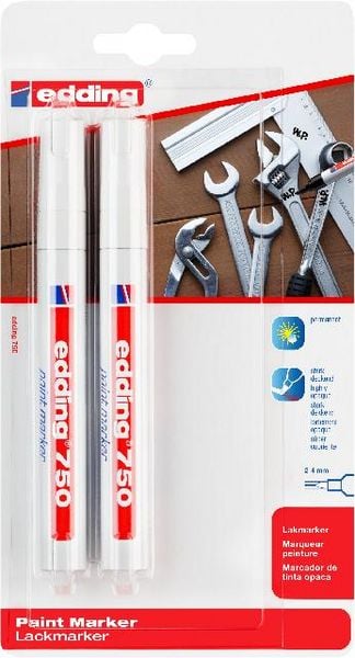 Produktbild: Edding Lackmarker 750 wei&szlig; 2er Set