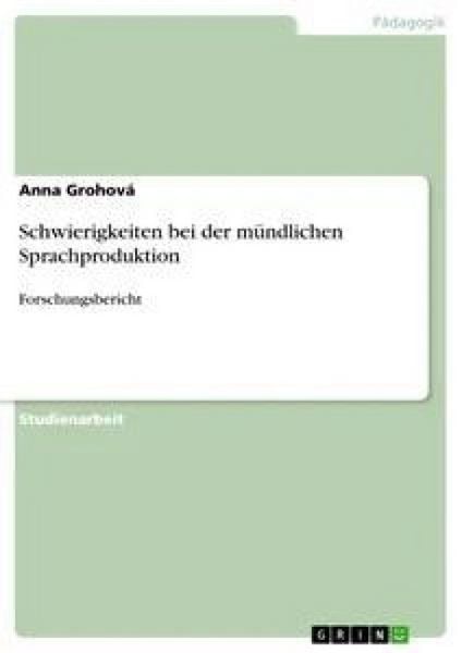 Produktbild: Schwierigkeiten bei der m&uuml;ndlichen Sprachproduktion
