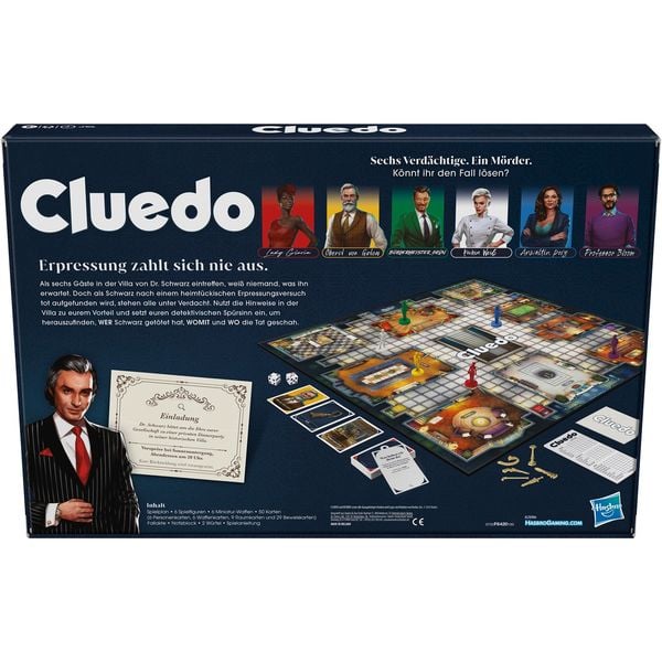 Produktbild: Hasbro F6420100 - Cluedo, Detektivspiel, Neuauflage, Krimi & R&auml;tsel Spiel
