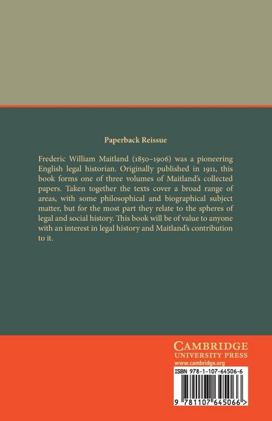 Produktbild: The Collected Papers of Frederic William Maitland