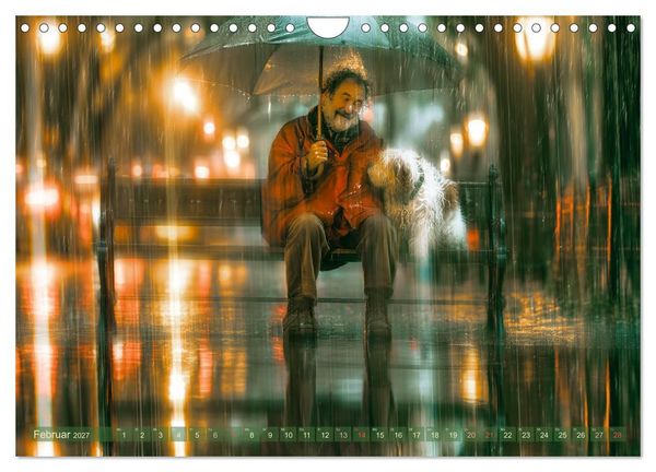 Produktbild: Pluviophil - Verr&uuml;ckt nach Regen (Wandkalender 2027 DIN A4 quer), CALVENDO Monatskalender