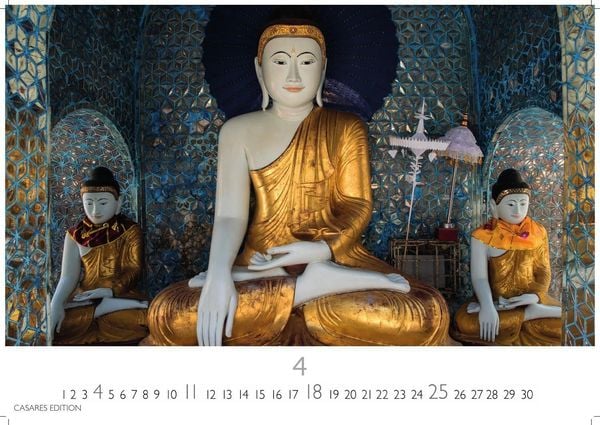 Produktbild: Buddhas Kalender 2027 &ndash; Wandkalender | Fotokalender Asien 24x35cm -Spirituelle Abbildungen Buddhas | Perfekt f&uuml;r Meditation & Raumdekoration