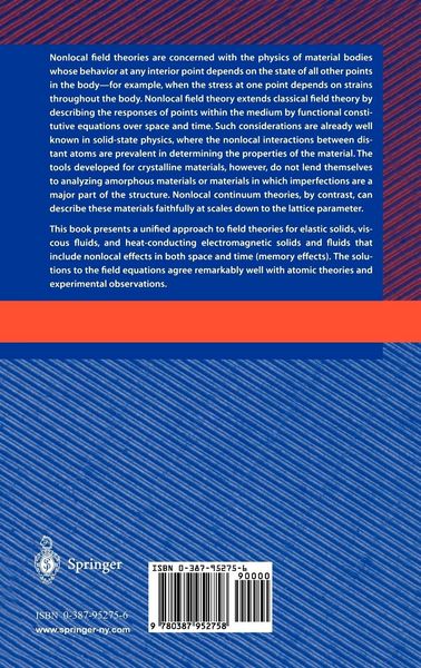 Produktbild: Nonlocal Continuum Field Theories