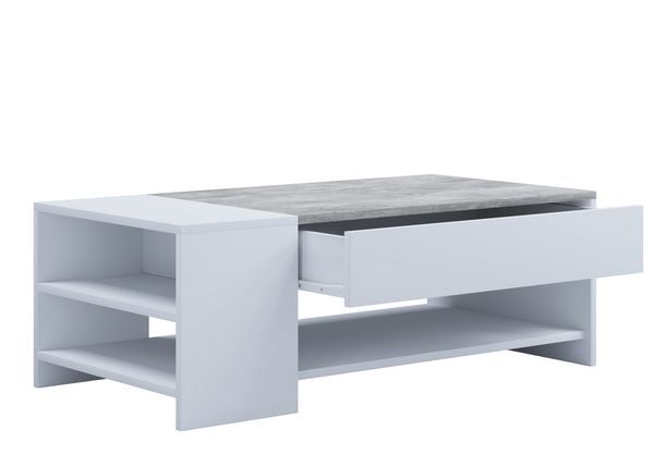 Holz Sofatisch Couchtisch Schublade Tindus
