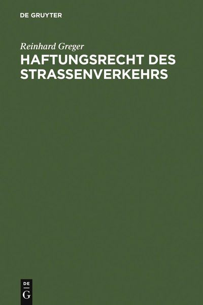 Produktbild: Haftungsrecht des Stra&szlig;enverkehrs