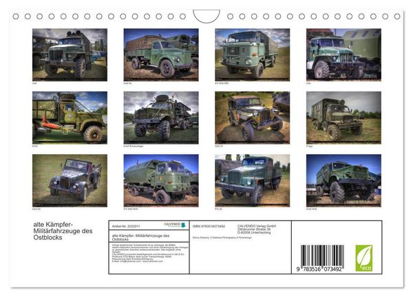 Produktbild: alte K&auml;mpfer- Milit&auml;rfahrzeuge des Ostblocks (Wandkalender 2026 DIN A4 quer), CALVENDO Monatskalender