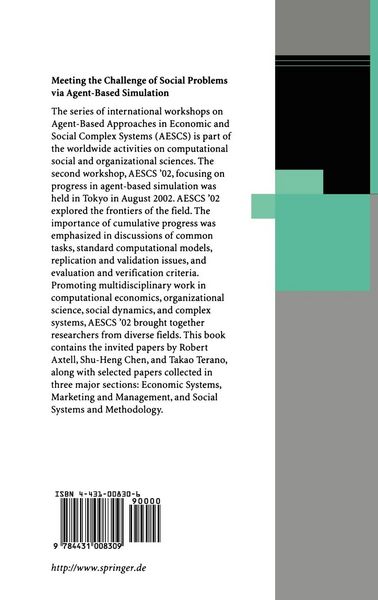 Produktbild: Meeting the Challenge of Social Problems via Agent-Based Simulation