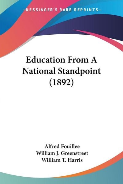Produktbild: Education From A National Standpoint (1892)