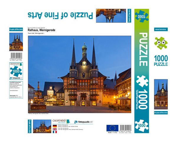 Produktbild: CALVENDO Puzzle Rathaus, Wernigerode | 1000 Teile Lege-Gr&ouml;&szlig;e 64x48cm Foto-Puzzle f&uuml;r gl&uuml;ckliche Stunden