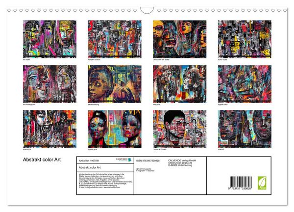 Produktbild: Abstrakt color Art (Wandkalender 2026 DIN A3 quer), CALVENDO Monatskalender