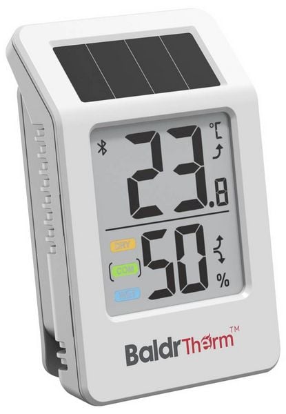 Produktbild: BaldrTherm Solar Thermo-/Hygrometer Wei&szlig; HCS702B