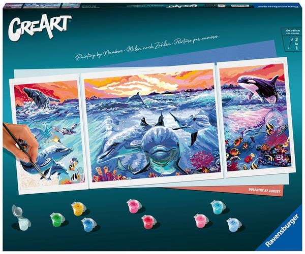 Produktbild: CreArt Premium Triptychon - Farbenfrohe Unterwasserwelt