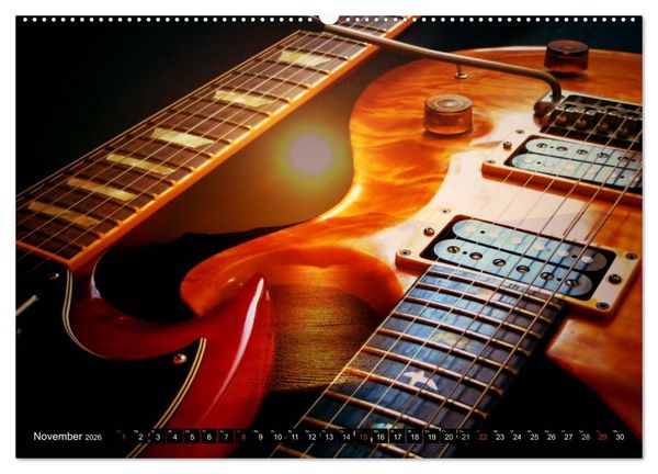 Produktbild: Mystische Gitarren (Wandkalender 2026 DIN A2 quer), CALVENDO Monatskalender