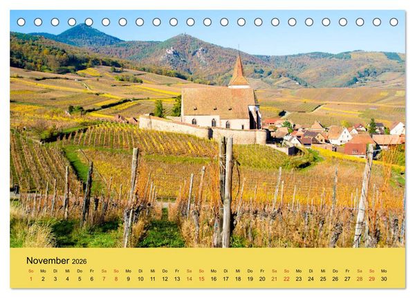 Produktbild: Dorfidyllen in Frankreich (Tischkalender 2026 DIN A5 quer), CALVENDO Monatskalender