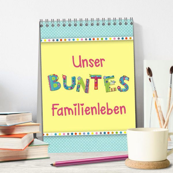 Produktbild: Unser buntes Familienleben (Tischkalender 2026 DIN A5 hoch), CALVENDO Monatskalender