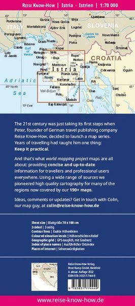 Produktbild: Reise Know-How Landkarte Istrien / Istria (1:70.000)