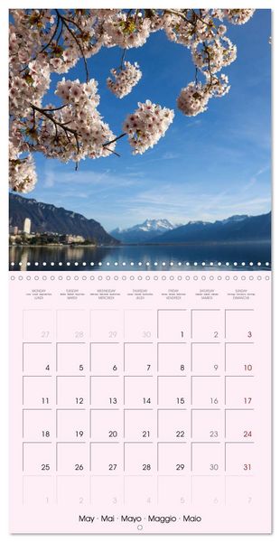 Produktbild: Evasion &agrave; Montreux (Calendrier mural carr&eacute; 2026 30x30 cm) Calendrier double avec une page pour vos prises de notes