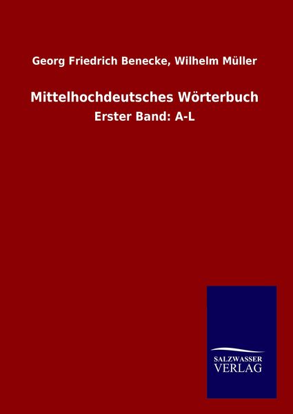 Produktbild: Mittelhochdeutsches W&ouml;rterbuch