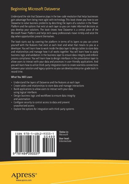 Produktbild: Beginning Microsoft Dataverse