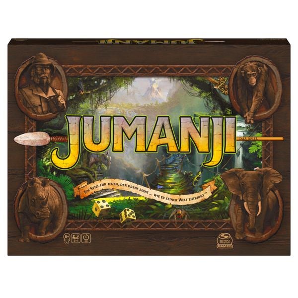 Produktbild: Spin Master Games - Jumanji - das actiongeladene Familienspiel f&uuml;r 2&ndash;4 mutige Abenteurer ab 8 Jahren