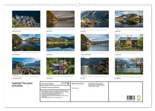 Produktbild: Hallstatt The pearl of Austria (Wall Calendar 2026 DIN A2 landscape), CALVENDO 12 Month Wall Calendar