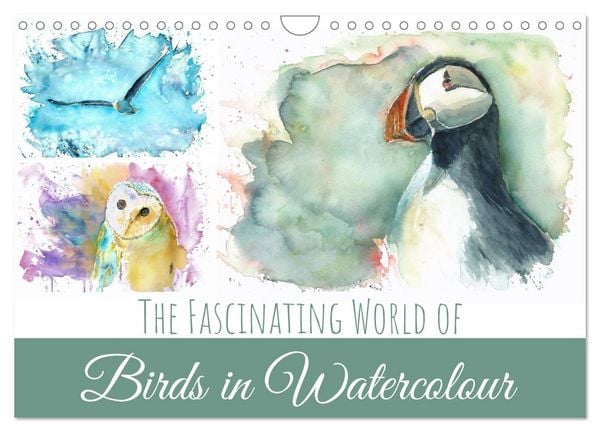 Produktbild: The Fascinating World of Birds in Watercolour (Wall Calendar 2026 DIN A4 landscape), CALVENDO 12 Month Wall Calendar