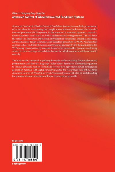 Produktbild: Advanced Control of Wheeled Inverted Pendulum Systems