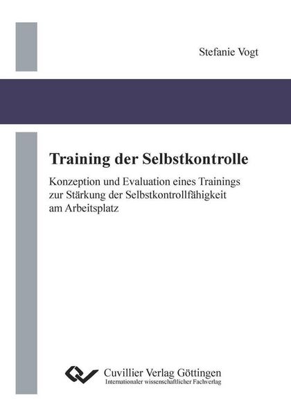 Produktbild: Training der Selbstkontrolle