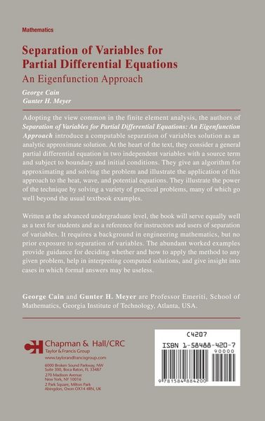 Produktbild: Separation of Variables for Partial Differential Equations