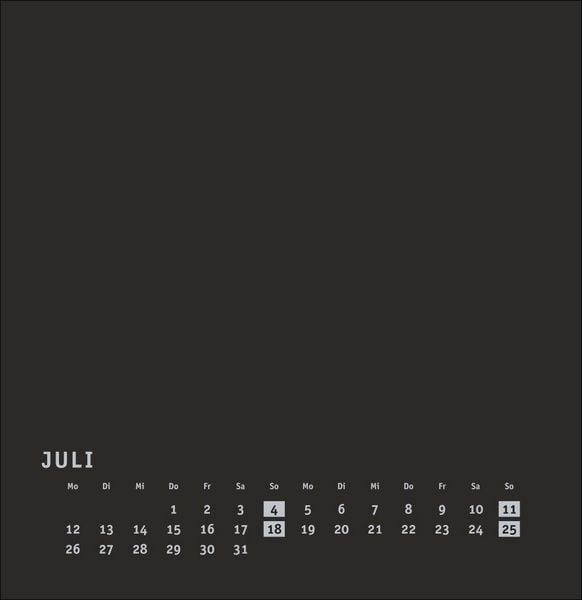 Produktbild: Premium-Bastelkalender schwarz gro&szlig; 2027