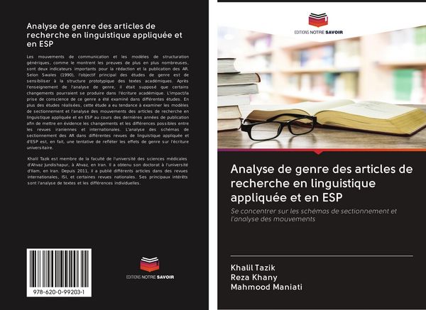 Produktbild: Analyse de genre des articles de recherche en linguistique appliqu&eacute;e et en ESP