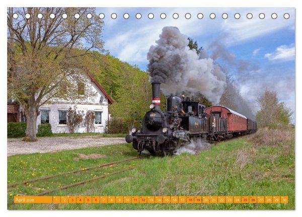 Produktbild: Dampfeisenbahnen in Deutschland (Tischkalender 2026 DIN A5 quer), CALVENDO Monatskalender