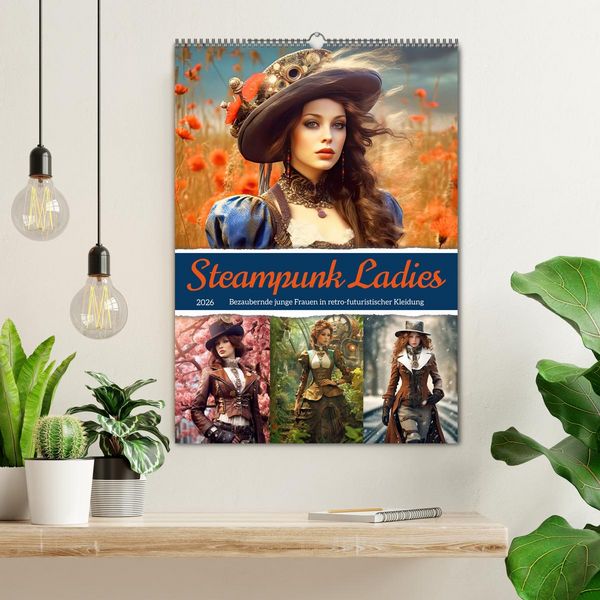 Produktbild: Steampunk Ladies (Wandkalender 2026 DIN A2 hoch), CALVENDO Monatskalender