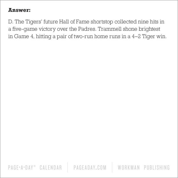 Produktbild: Year of Baseball Trivia Page-A-Day(r) Calendar 2026