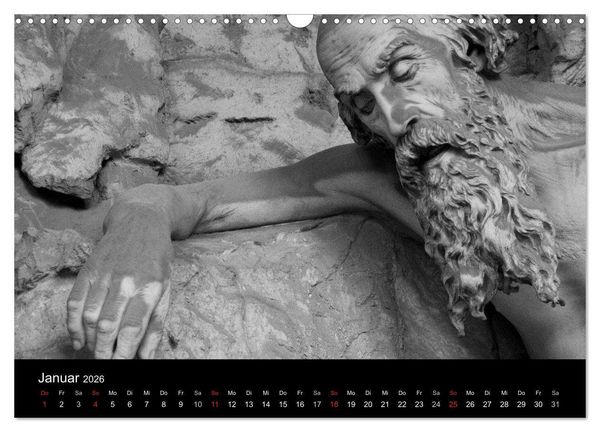 Produktbild: Lebende Steine - Skulpturen auf dem Friedhof Staglieno (Wandkalender 2026 DIN A3 quer), CALVENDO Monatskalender