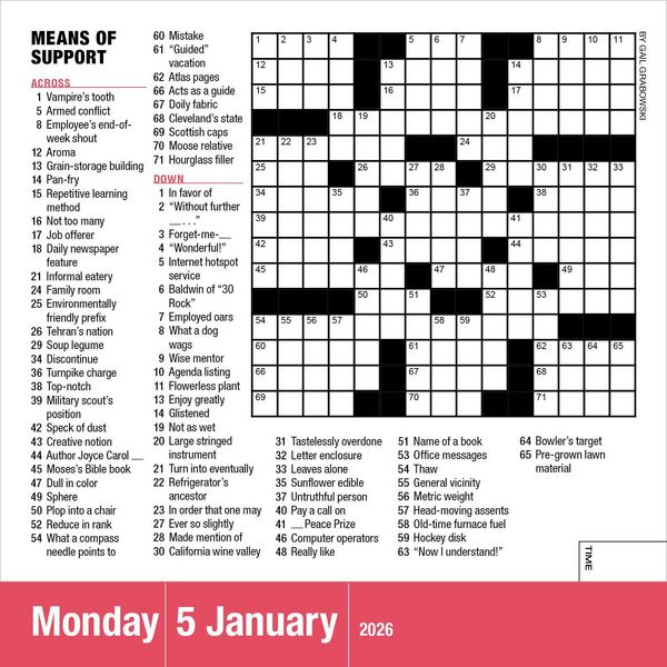 Produktbild: Mensa(r) 10-Minute Crossword Puzzles Page-A-Day(r) Calendar 2026