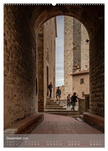 Produktbild: San Gimignano - Stadt der T&uuml;rme (hochwertiger Premium Wandkalender 2026 DIN A2 hoch), Kunstdruck in Hochglanz