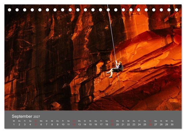Produktbild: Bergsteigen - Extremsport am Limit (Tischkalender 2027 DIN A5 quer), CALVENDO Monatskalender