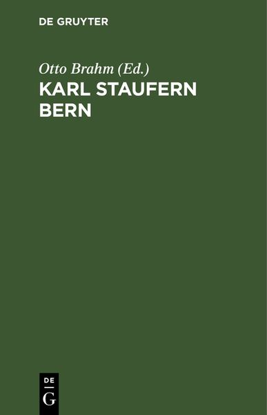 Produktbild: Karl Staufern Bern
