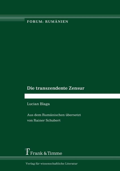 Produktbild: Die transzendente Zensur
